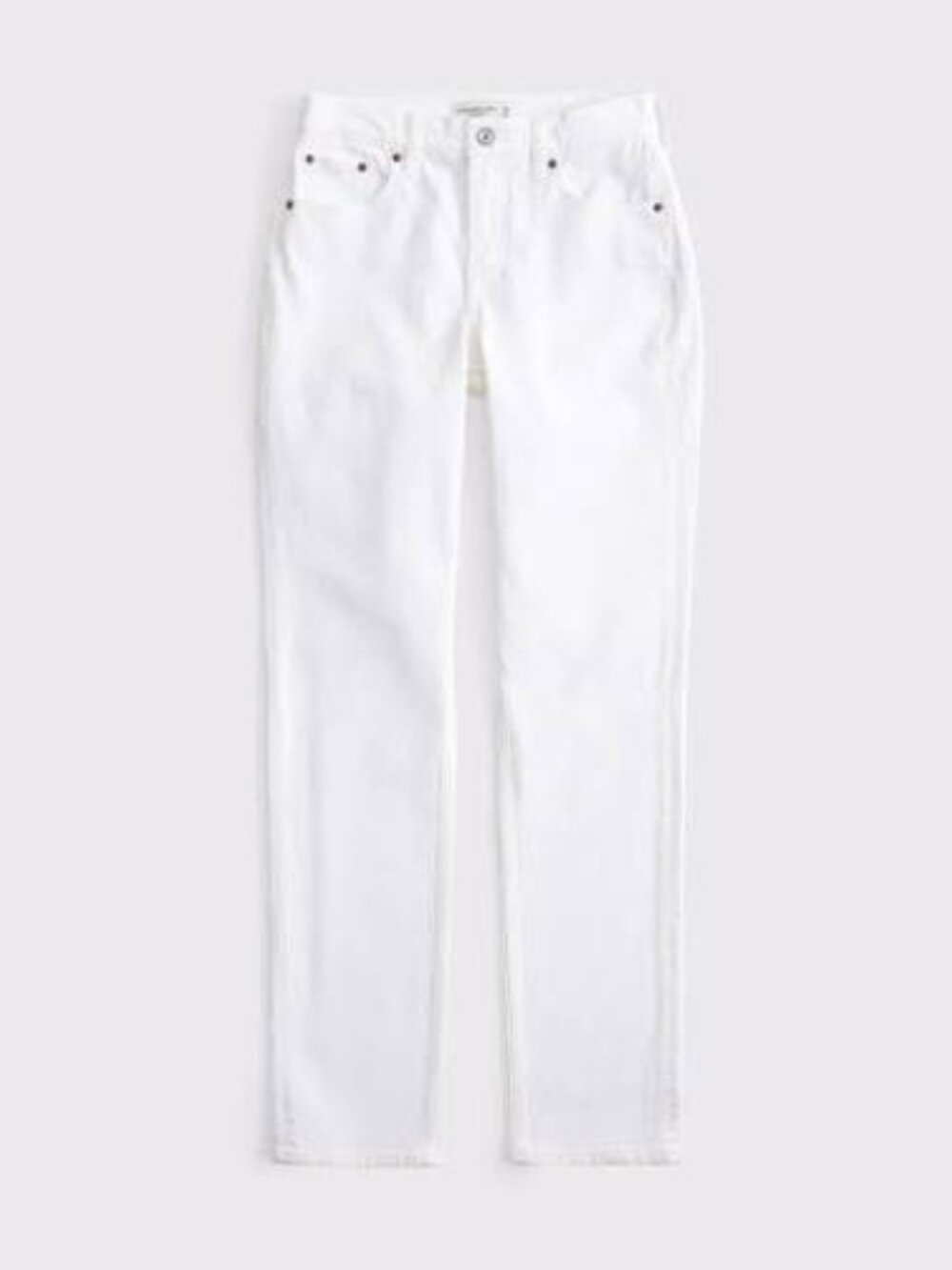 Abercrombie The '90s Straight Mid Rise White Jeans Curve Love – Size 6